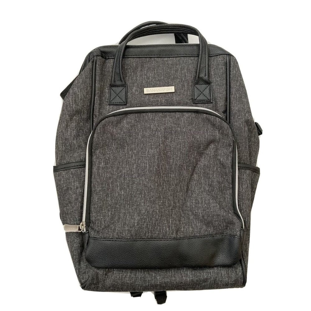 Bananafish Backpack Diaper Bag Black & Gray